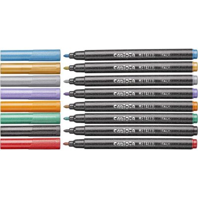 Carioca Metalik Keçeli Kalem, 8'li