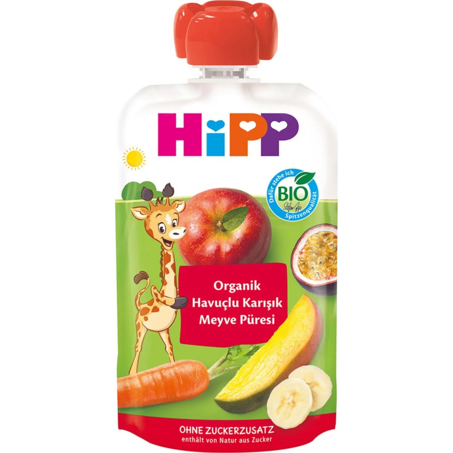 Hipp Organik Havuçlu Karışık Meyve Püresi 100 Gr