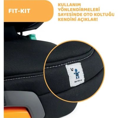 Chicco Fold Go I-Size Air 15-36 Kg Oto Koltuğu, Black Air