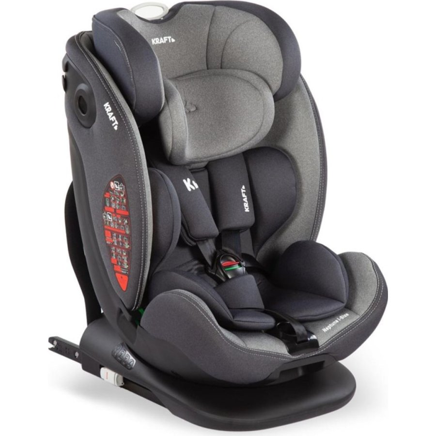 Kraft Neptune I-Size 0-36 kg İsofixli Oto Koltuğu, Açık Gri
