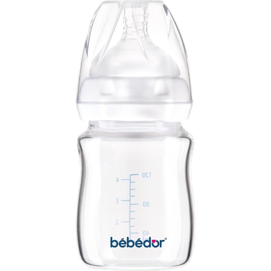 Bebedor Geniş Ağızlı Isıya Dayanıklı Cam Biberon, 120 ml