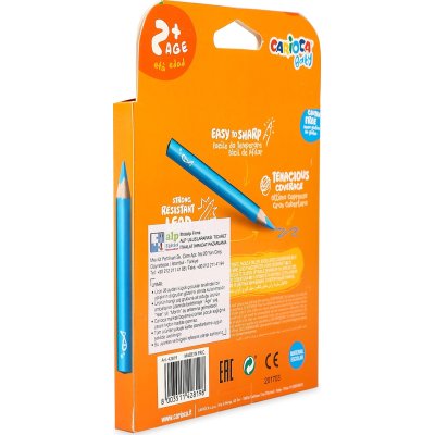 Carioca Jumbo Bebek Üçgen Kuru Boya Kalemi, 10'lu