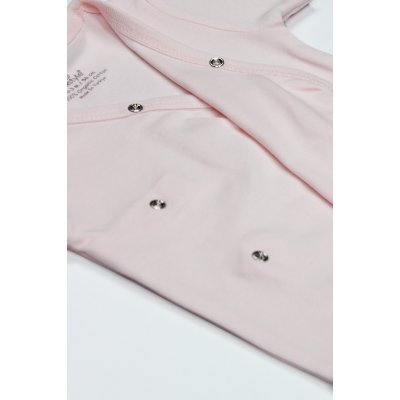 Bistyle Organik Natural Basic Style Kruvaze Uzun Kol Body BS17102 Pembe