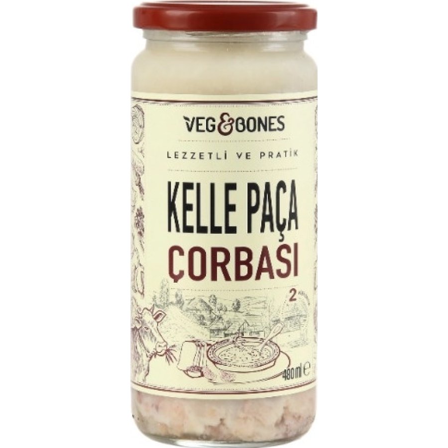 Veg&Bones Kelle Paça Çorbası, 480 ml