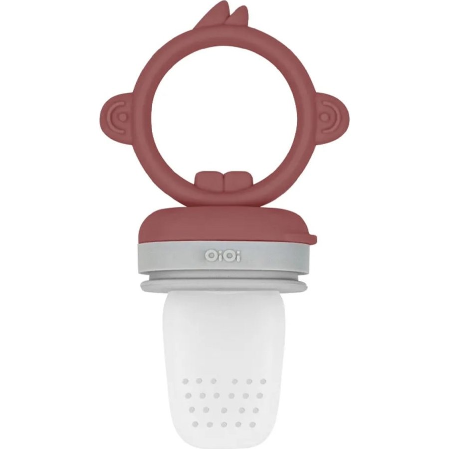 OiOi Silikon Püre Meyve Sebze Emziği Velvet Rose / Powder Grey