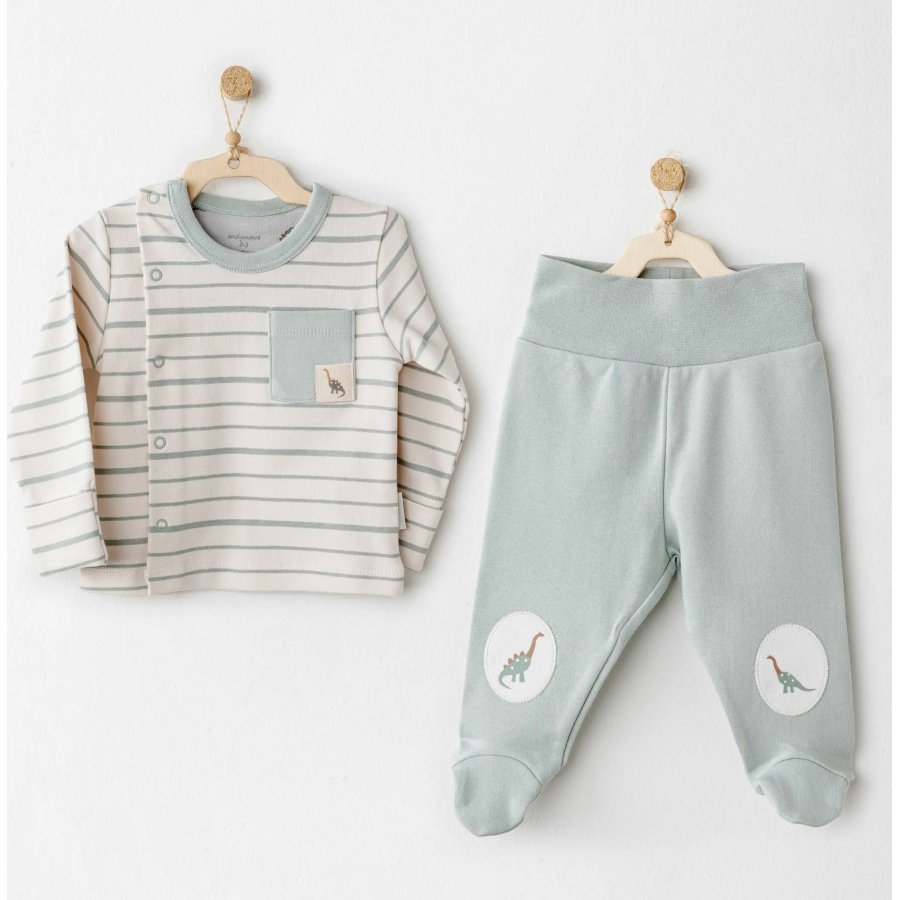 Andywawa AC26009 Mummy S Snuggle Saurus 2'li Zıbın Takım Green