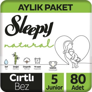 Sleepy Natural Bebek Bezi, 5 Numara, 80 Adet