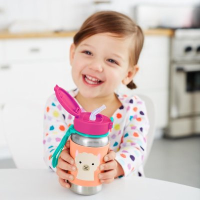 Skip Hop Pipetli Paslanmaz Çelik Suluk, 350 ml, Lama