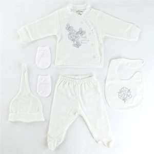 Aziz Bebe 5 Parça Hastane Çıkışı, Ekru