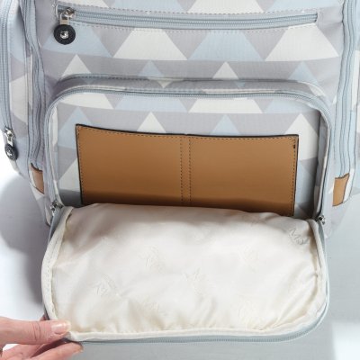 M&Y Eos Digital Anne Bebek Bakım Sırt Çantası, Gri, Mavi