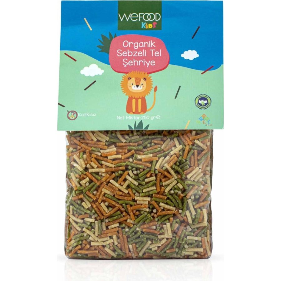Wefood Kids Organik Sebzeli Tel Şehriye, 250 g