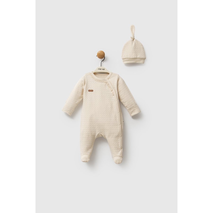 Moi Noi Şapkalı Tulum MNB1248 Bej