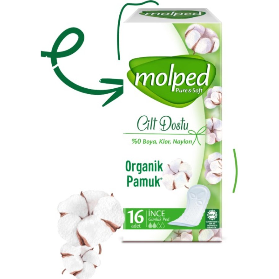 Molped Pure&Soft İnce Günlük Ped 16 Adet