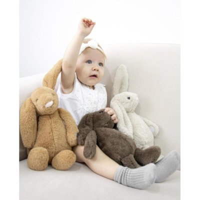 BabyJem Uyku Arkadaşım, Oturabilen Tavşan, 30 cm, Vizon