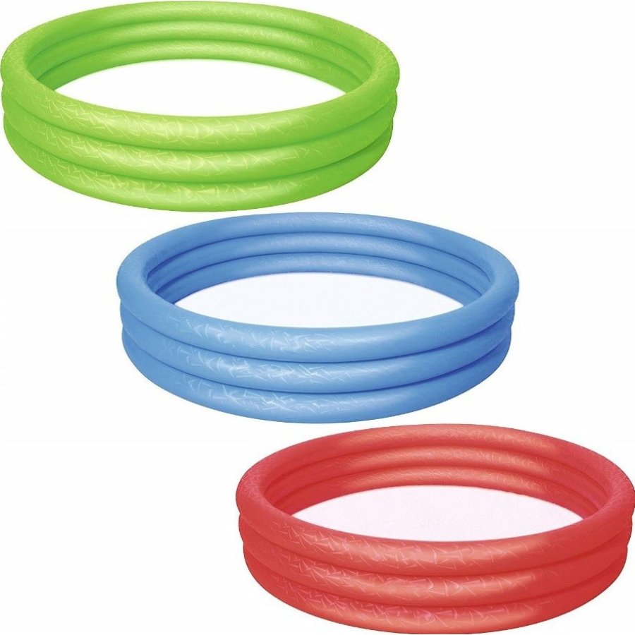 Bestway 3 Halkalı Renkli Şişme Çocuk Havuzu, 102x25 cm
