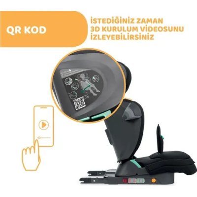 Chicco Fold Go I-Size Air 15-36 Kg Oto Koltuğu, Black Air