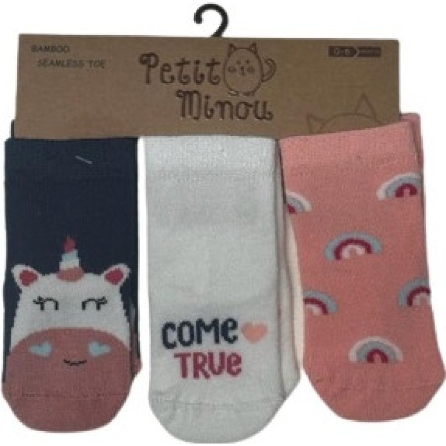 Step Unicorn Soket Çorap, Karışık Renkli, 3'lü