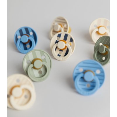 Bibs Studio Colour Block Kauçuk Emzik 0-6 Ay Sky Blue