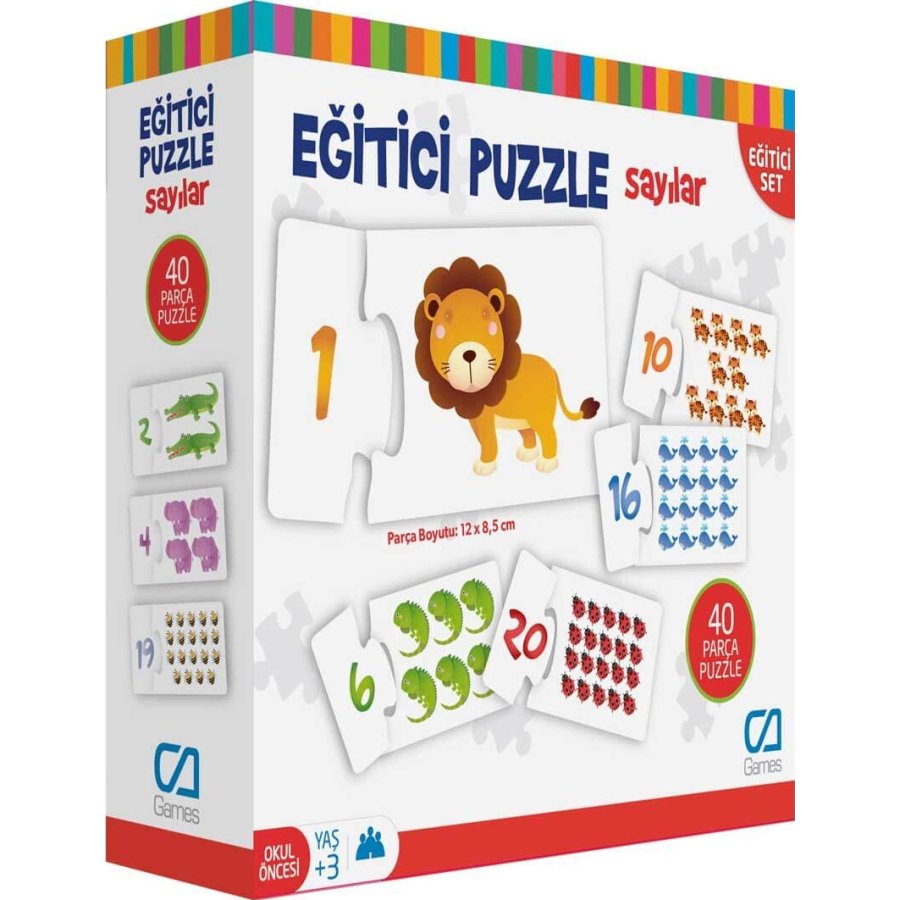 Games Eğitici Puzzle Sayılar, 40 Parça