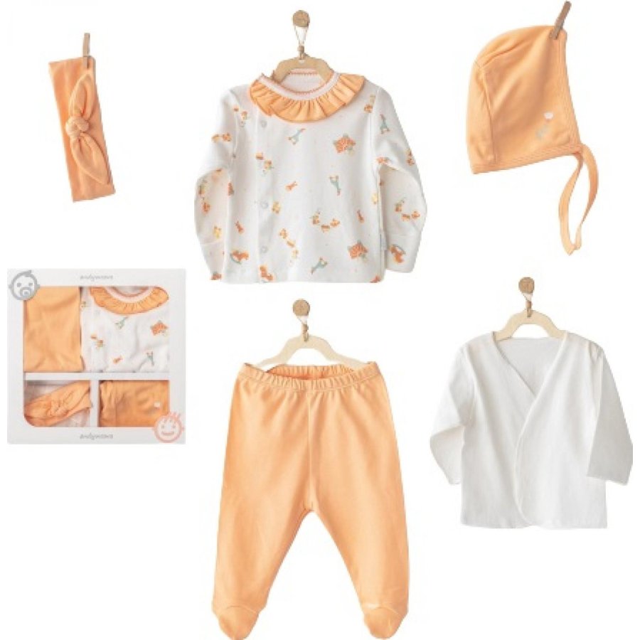 Andywawa Cute Playmate 5 Parça Hastane Çıkışı, Somon