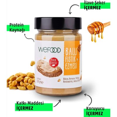 Wefood Ballı Fıstık Ezmesi, 300 g
