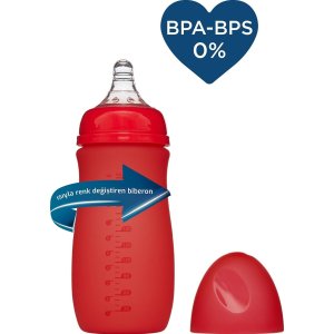 Bebedor Isıyla Renk Değiştiren Cam Biberon, 260 ml