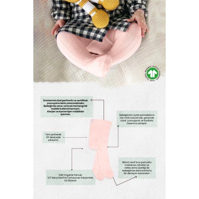 Bistyle Basic Penye Tekli Külotlu Çorap, Pembe