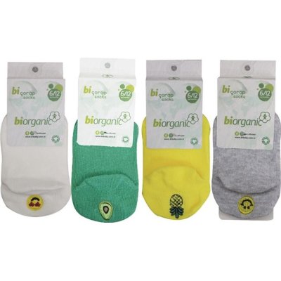 Bibaby Biorganic Sneakers Cute Çorap, Sarı