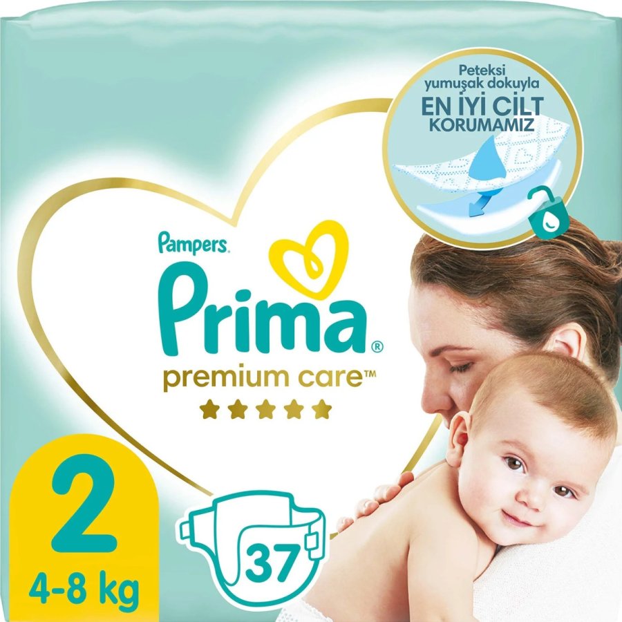 Prima Premium Care Bebek Bezi, 2 Beden, 37 Adet