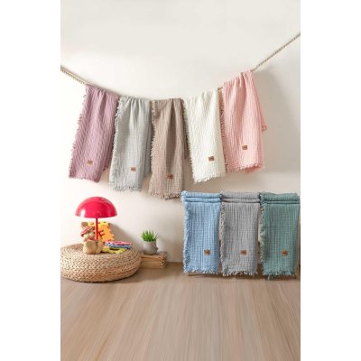 Kanz Bebek 4 Kat Müslin Örtü Knz-027 Gri