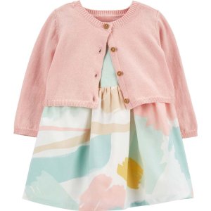 Carter's Kız Bebek 2'li Elbiseli Set, Karışık Renkli