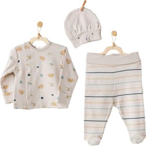 Andywawa Organic Let S Love Nature 3 Parça Zıbın Takımı, Taş