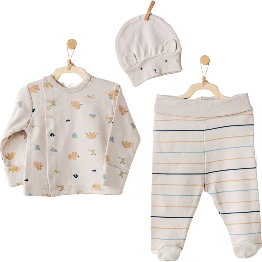 Andywawa Organic Let S Love Nature 3 Parça Zıbın Takımı, Taş