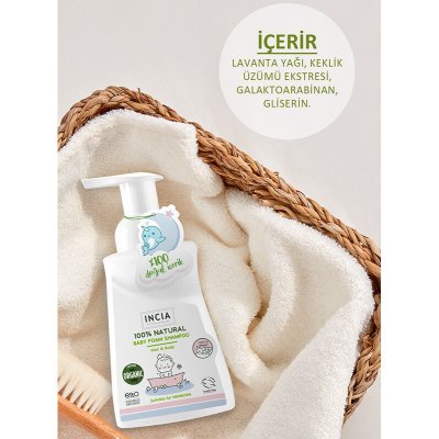 İncia Bebek Köpük Konak Önleyici Yenidoğan Şampuan 200 ml
