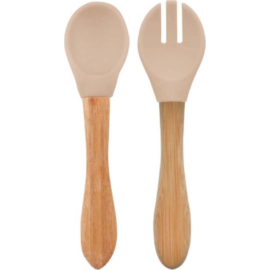 OiOi Mama Kaşığı ve Çatal Seti Bubble Beige