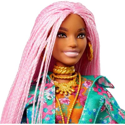 Barbie Extra Bebek ve Aksesuarları, Pembe Örgü Saçlı