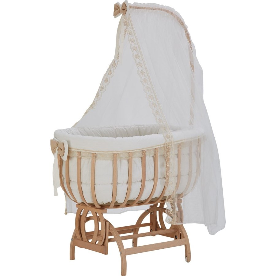 Baby Tech Saraylı Naturel Sepet Beşik, Kahve