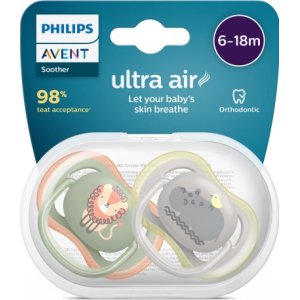 Philips Avent Ultra Air Emzik, 6-18 Ay, Erkek, 2'li