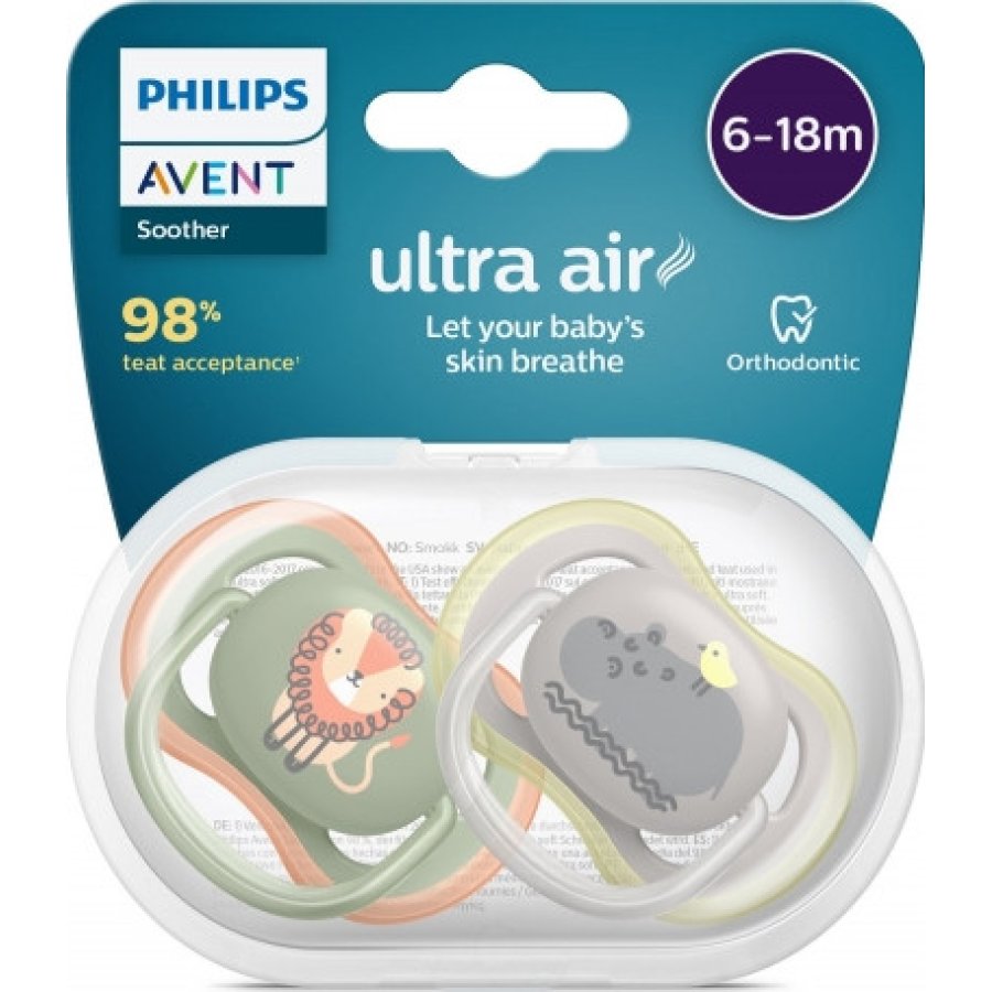 Philips Avent Ultra Air Emzik, 6-18 Ay, Erkek, 2'li