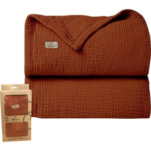 Bistyle Müslin Battaniye 120x120 Cm 70101 Kiremit