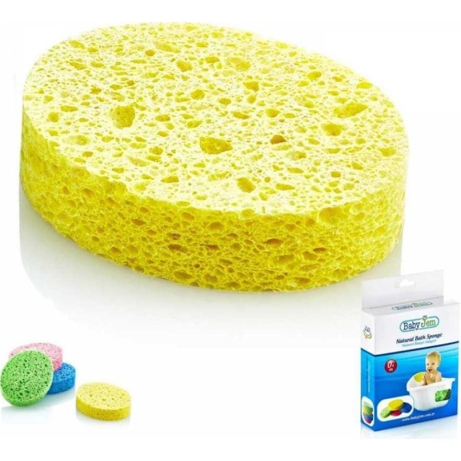BabyJem Selülozik Bebek Banyo Süngeri, Sarı