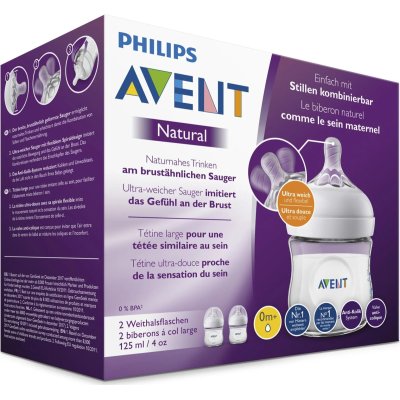 Philips Avent Natural PP Biberon, 125 ml, 2'li