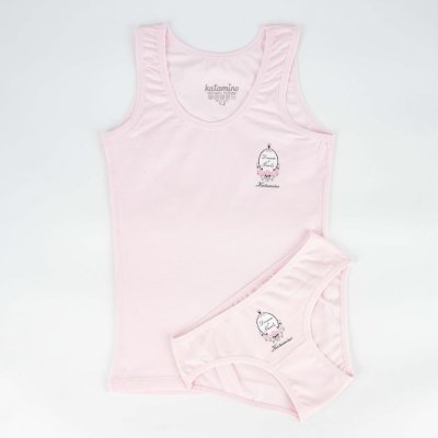 Katamino Mirror Geniş Askılı Kız Atlet Slip Takım, Asorti