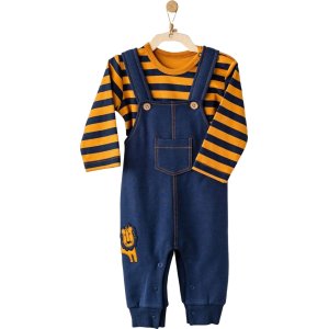Andywawa Lion Bebek Salopet Takım, Lacivert, Hardal