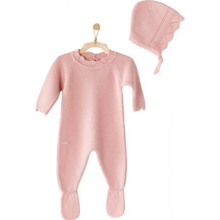 Andywawa Knitwear Triko Tulum Takım, Pembe