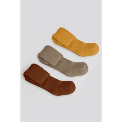 Bistyle Penye Külotlu Çorap, Toprak, 3'lü