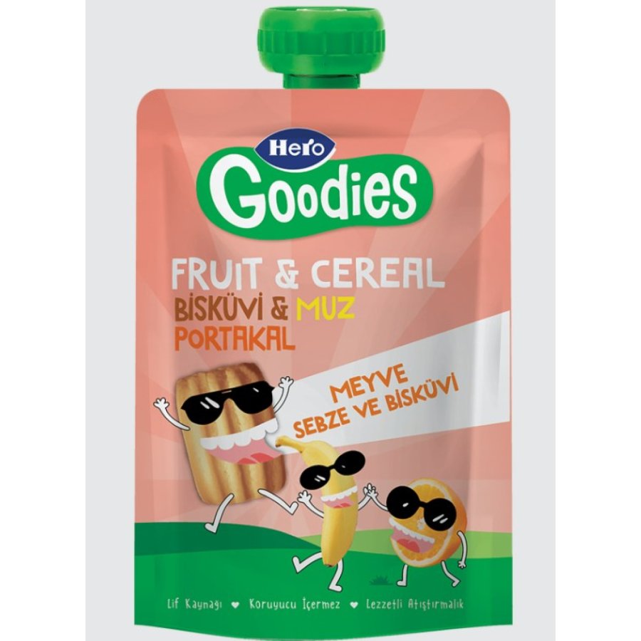 Hero Goodies Muz Portakal Bisküvi Havuç 100 Gr