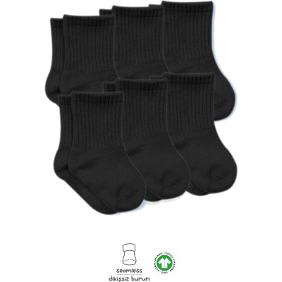 Bistyle Penye Bebek Çorabı, Siyah, 6'lı