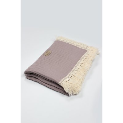 Bistyle Organik Müslin 80x90 Fistolu Battaniye 70112 Antrasit