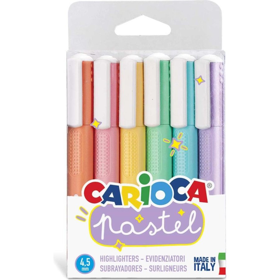 Carioca Pastel Renkler İşaretleme Kalemi, 6'lı